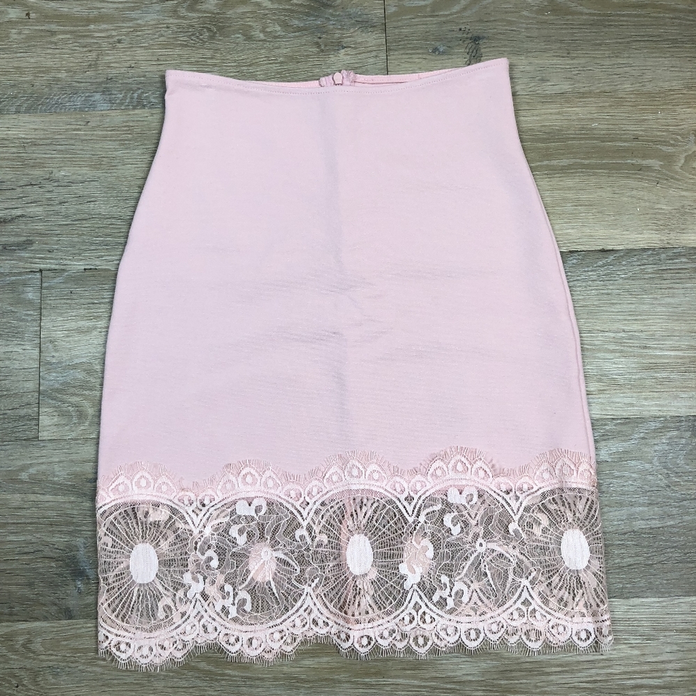 Pastel Pink Pencil Skirt